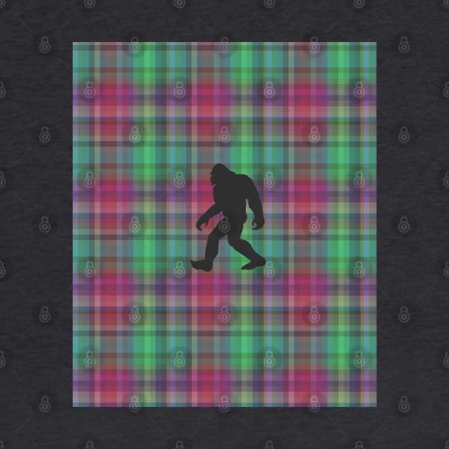 Bigfoot on Plaid by Slightly Unhinged
